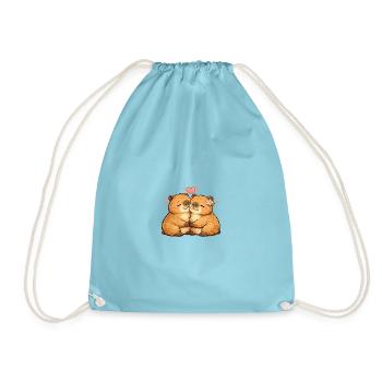 Une étreinte affectueuse de capybara - Sac de sport léger - aqua - Devant