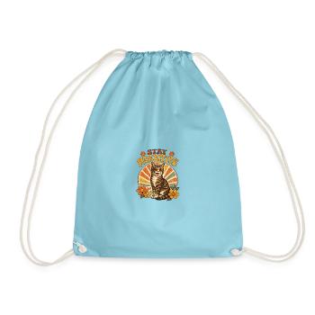 Stay Pawsitive Katze - Turnbeutel - Aqua - Vorne