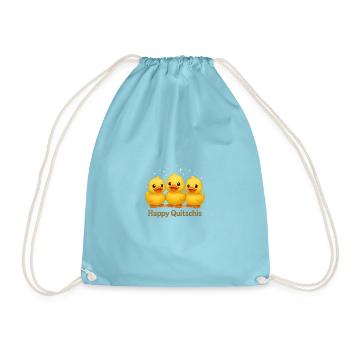 Happy Quitschis - Drawstring Bag - aqua - Front