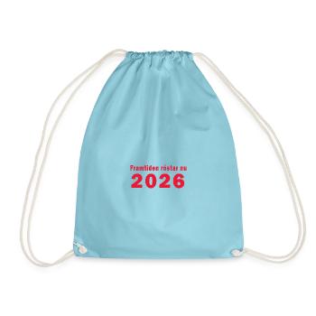 The future votes now in 2026 - Drawstring Bag - aqua - Front
