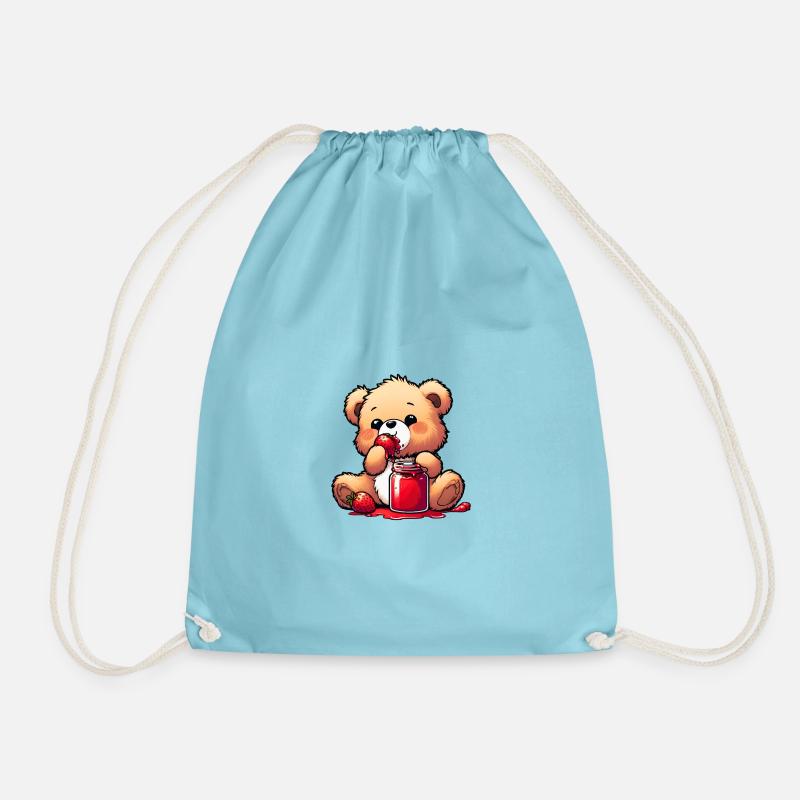 Bear Teddy Bear Bear - Drawstring Bag - aqua