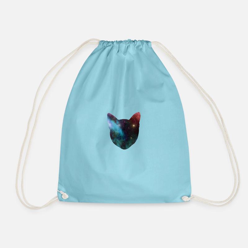 chat de l'espace cadeau de chat de l'espace - Sac de sport léger - aqua