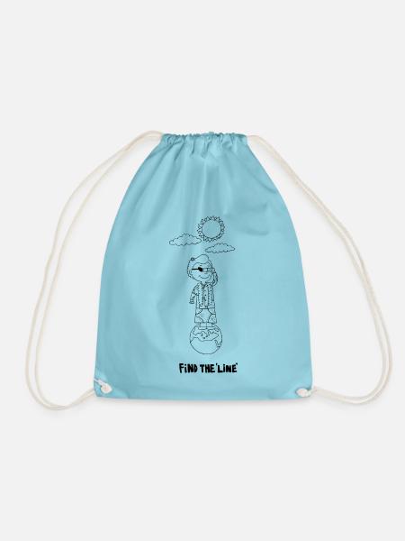 Find the Line - Turnbeutel - Aqua