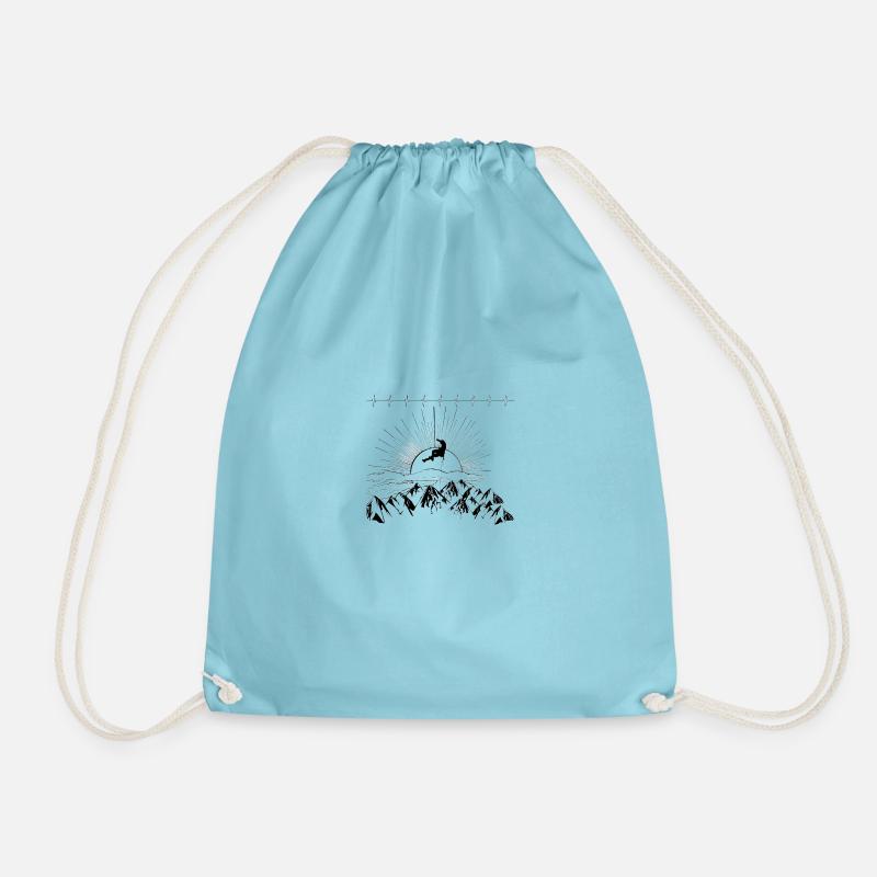 EKG T- Shirt and more - Drawstring Bag - aqua