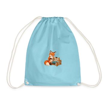 Fuchs webt am Gatterkamm - Turnbeutel - Aqua - Vorne