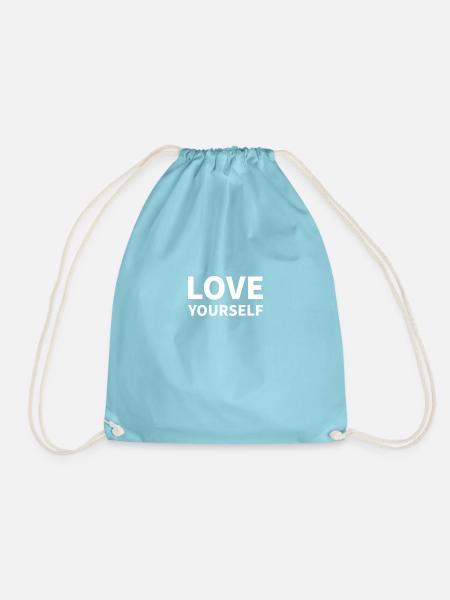 LOVE YOURSELF - Turnbeutel - Aqua