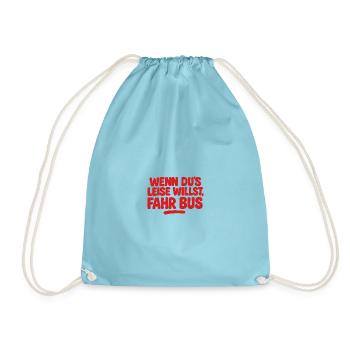 Si vous voulez que ce soit calme, prenez le bus - Sac de sport léger - aqua - Devant