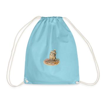 Proud herring - Drawstring Bag - aqua - Front
