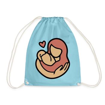 Étreinte Mère-Enfant Amour - Sac de sport léger - aqua - Devant