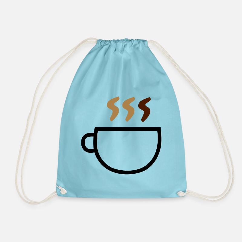 Kaffeetasse rauchen - Turnbeutel - Aqua