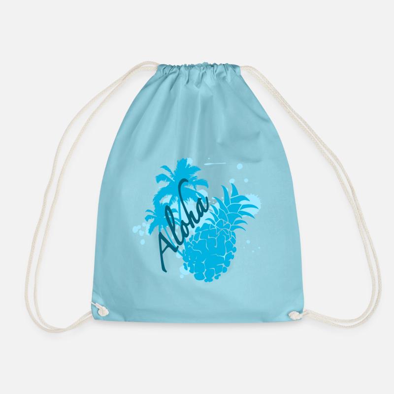 Aloha - Drawstring Bag - aqua
