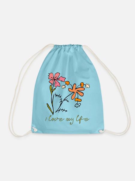 i love my life - Turnbeutel - Aqua