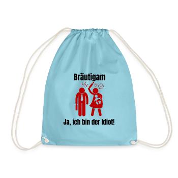 Bräutigam - Turnbeutel - Aqua - Vorne