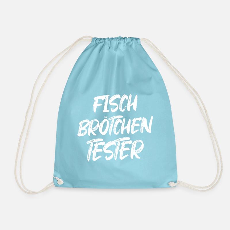 Fischbrötchen Tester powered by Design vom Haff - Turnbeutel - Aqua