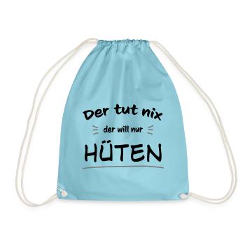 Der will nur hüten - Turnbeutel - Aqua - Vorne