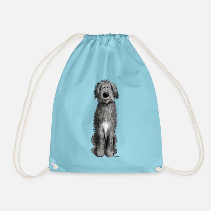 Süßer Irischer Wolfshund - Turnbeutel - Aqua