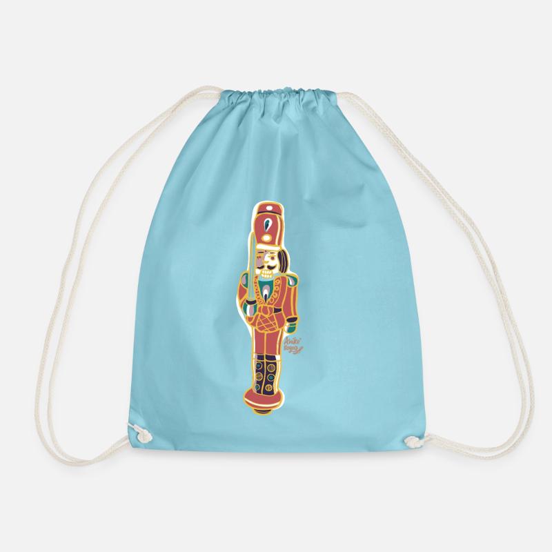 Bunter Nussknacker Deco Design - Turnbeutel - Aqua