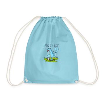 Dinosaur Rex Football 9 Happy Birthday Blue - Drawstring Bag - aqua - Front