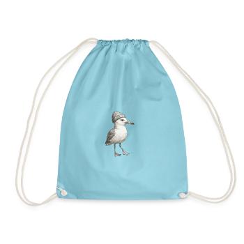 Moin Bonnet North Sea Seagull Noir Blanc - Sac de sport léger - aqua - Devant