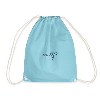 Men's Design: Daddy - Drawstring Bag - aqua - Front