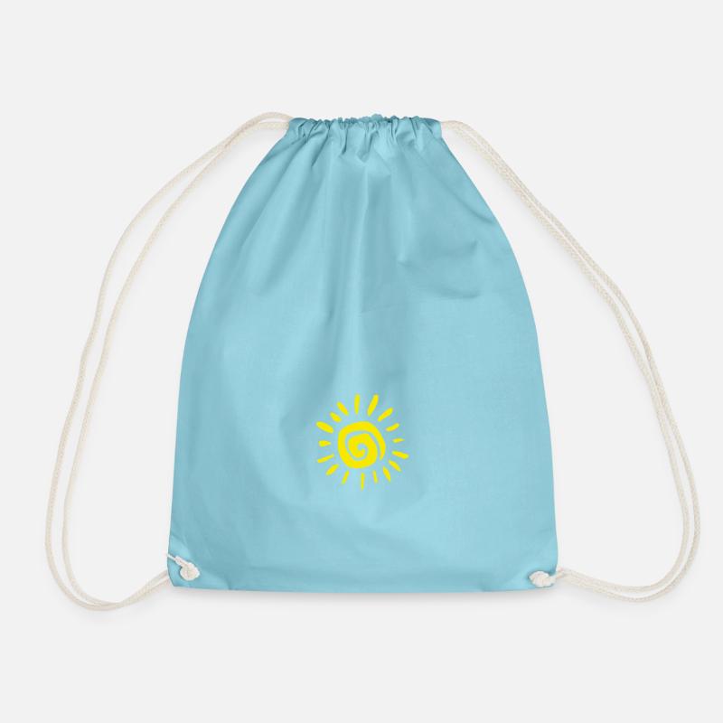 Sunshine, Sun. - Drawstring Bag - aqua