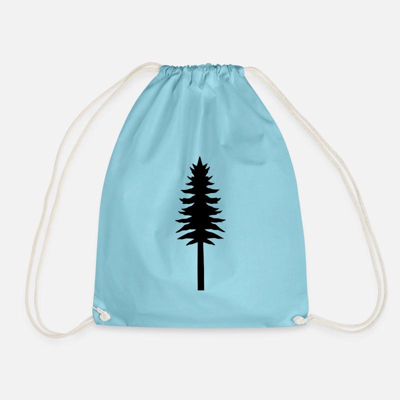 Nadelbaum, Tanne, Baum, Wald - Turnbeutel - Aqua