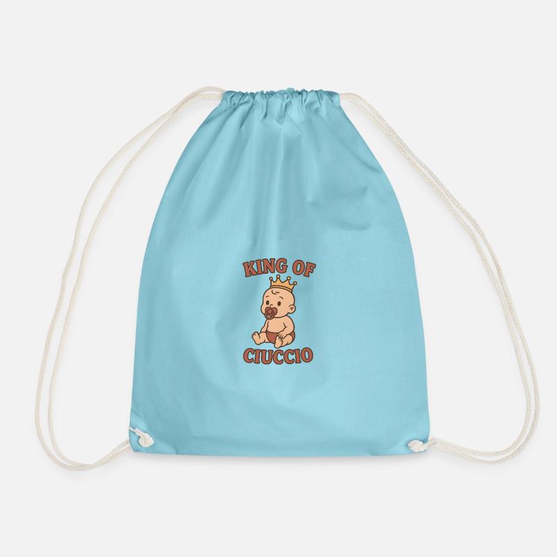KING OF PACIFIER - Drawstring Bag - aqua