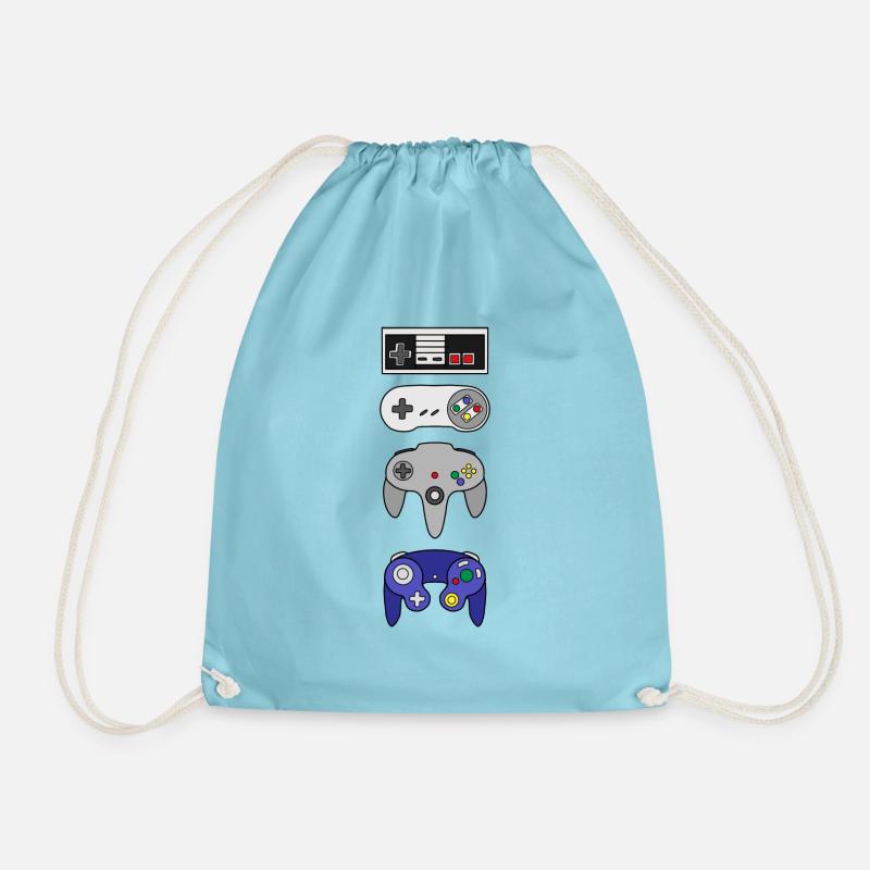 Retro Gaming Controller Konsole Gamepad Gamer - Turnbeutel - Aqua