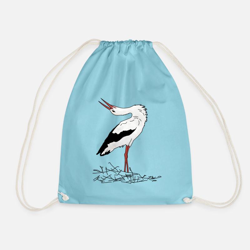 Storch - Turnbeutel - Aqua