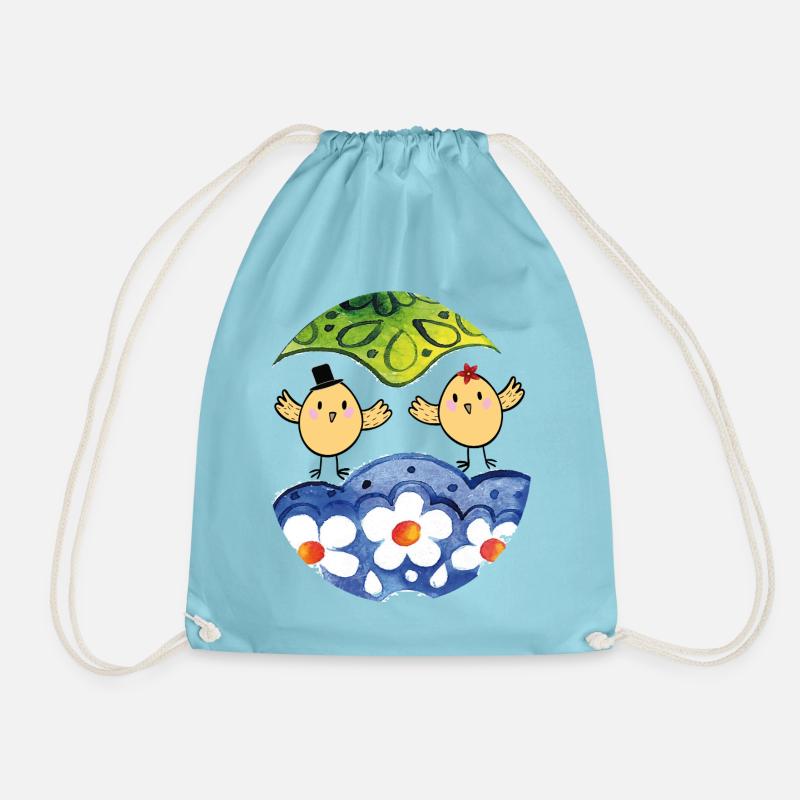 Frohe Ostern - Turnbeutel - Aqua