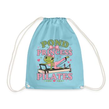  Meditation REFORMER-PRINCESS-PILATES Frosch Yoga - Turnbeutel - Aqua - Vorne