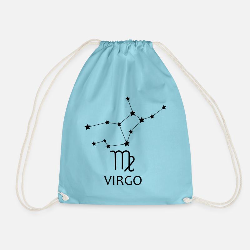 Horoscope Virgo constellation Virgo - Drawstring Bag - aqua