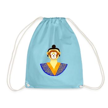 Un homme derrière le masque de singe - Sac de sport léger - aqua - Devant
