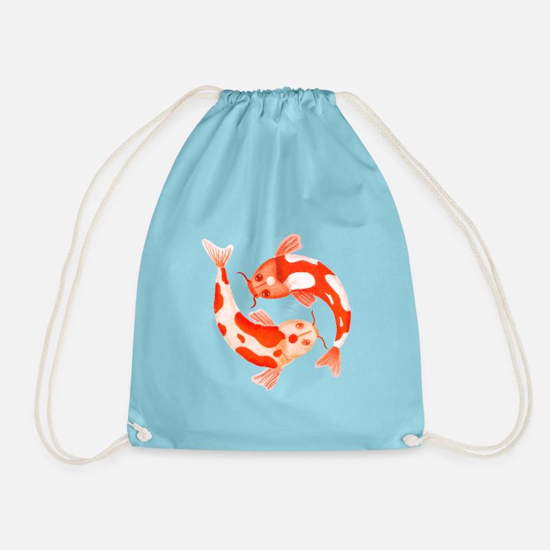 Koi - Drawstring Bag - aqua