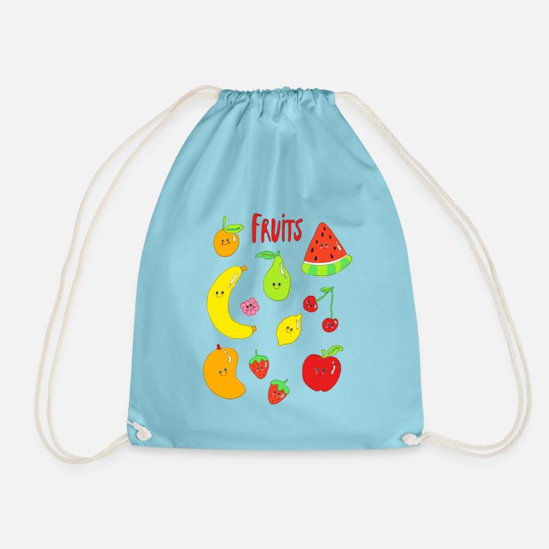 Fruit and co. - Drawstring Bag - aqua