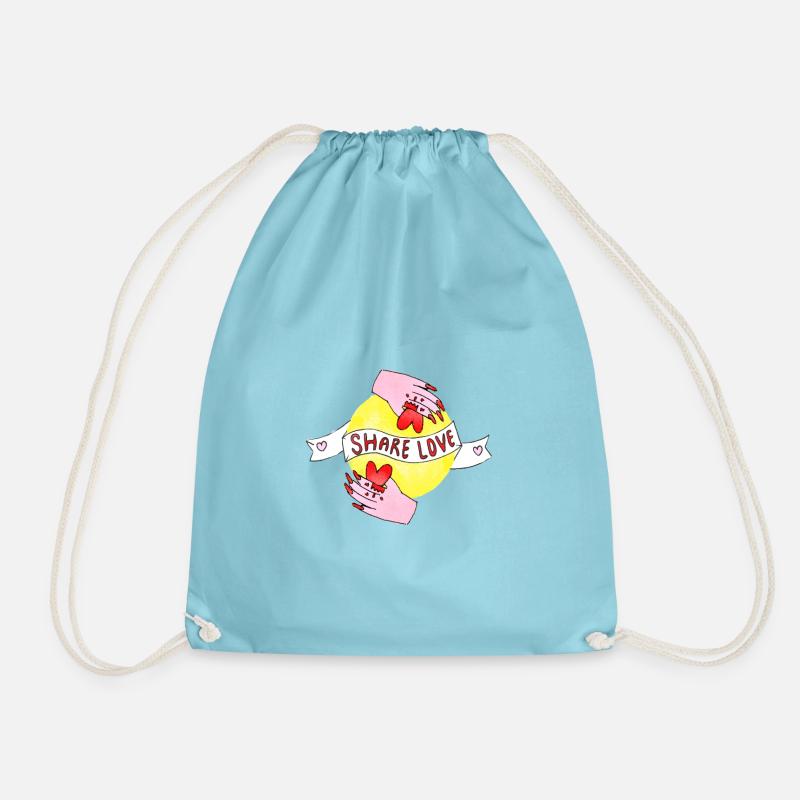 Share Love Not Partner - Turnbeutel - Aqua