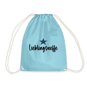 Lieblingsneffe Lieblings Neffen Bester Neffe - Turnbeutel - Aqua - Vorne