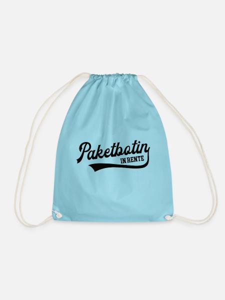 Paketbotin in Rente Renteneintritt Botin Rentnerin - Turnbeutel - Aqua