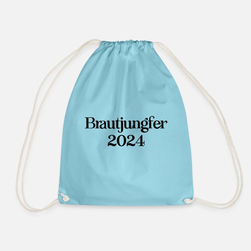 Hochzeit Brautjungfer 2024 Junggesellinnenabschied - Turnbeutel - Aqua