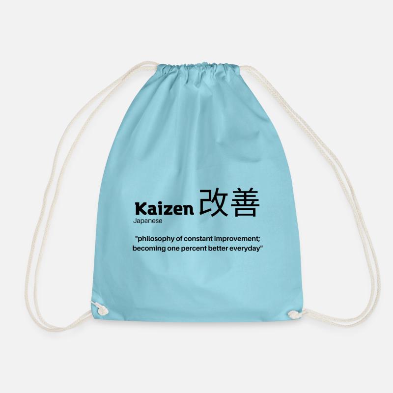 Kaizen - Drawstring Bag - aqua
