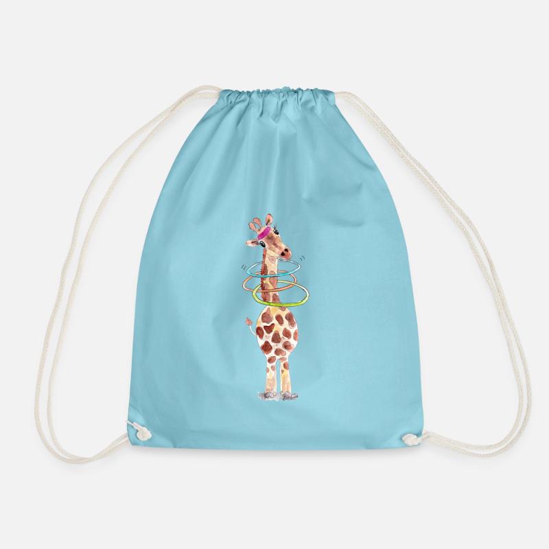 Hula-Giraffe - Turnbeutel - Aqua