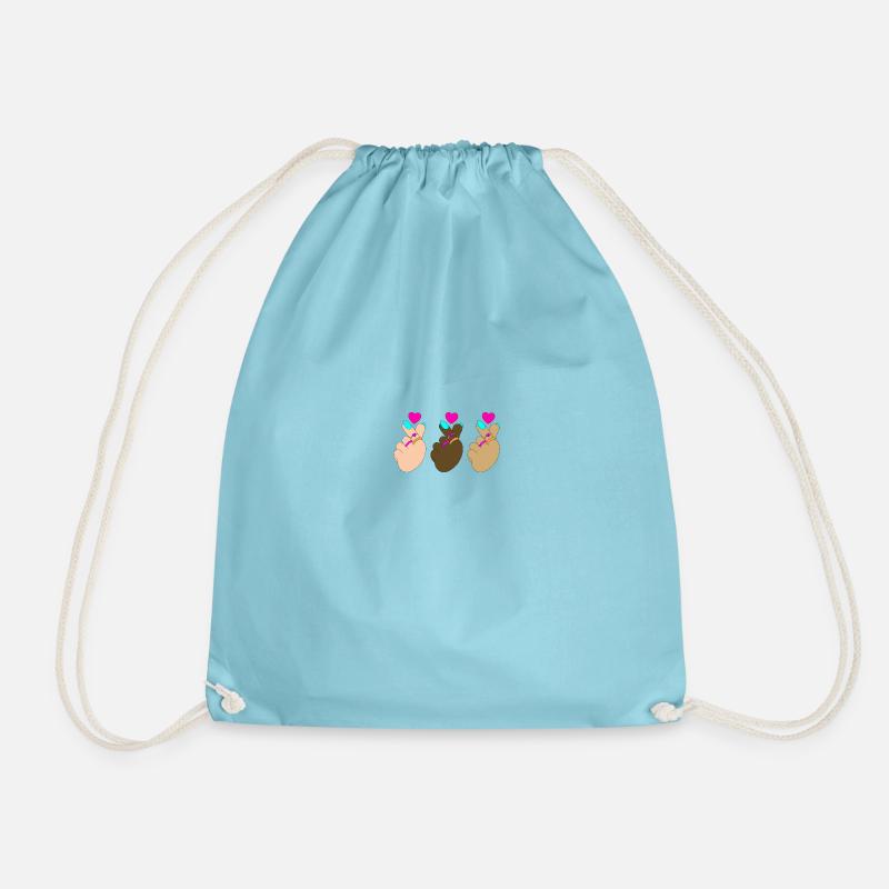 Koreanisches Herz - Turnbeutel - Aqua