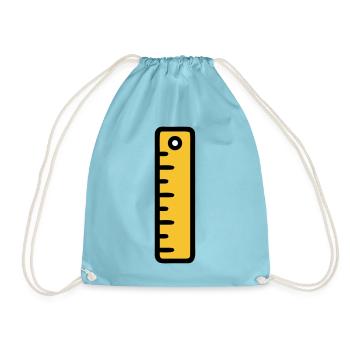 Scale Ruler Tool Office - Drawstring Bag - aqua - Front