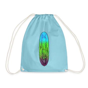 Bunte Röntgen Gurke Vegan - Turnbeutel - Aqua - Vorne