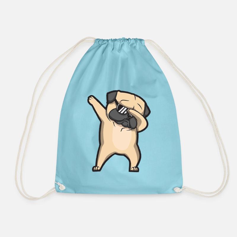 dabbing pug - Turnbeutel - Aqua