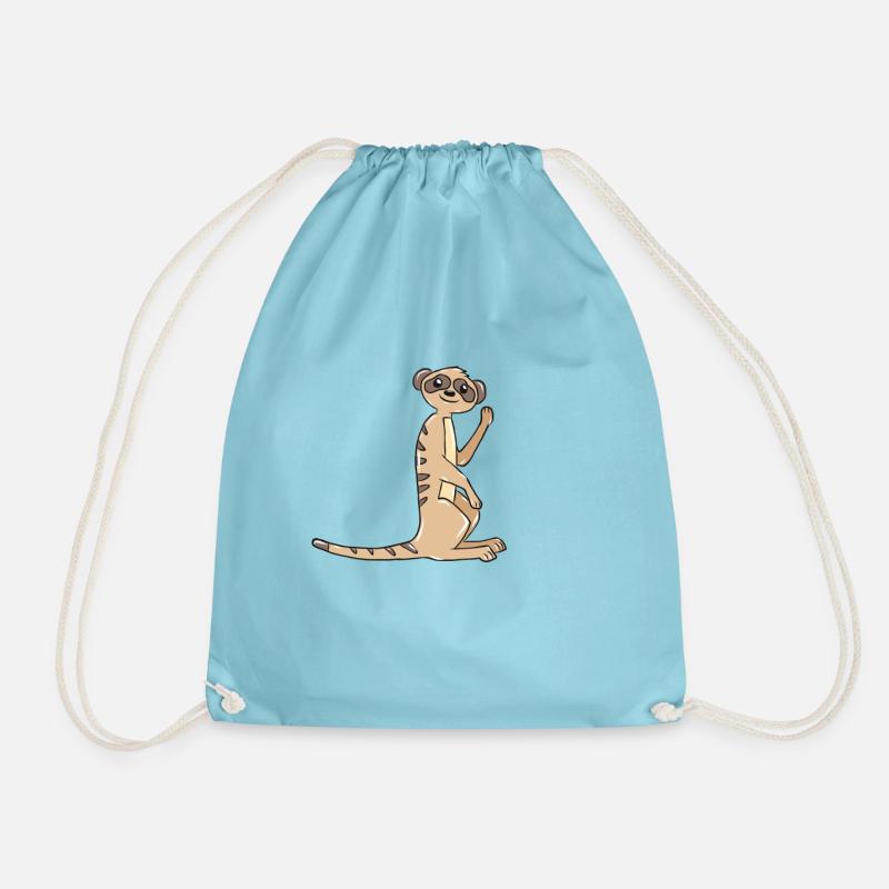Erdmännchen Geschenk - Turnbeutel - Aqua