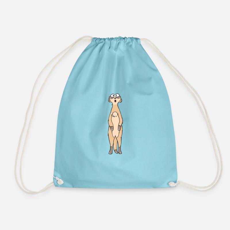 meerkat - Drawstring Bag - aqua