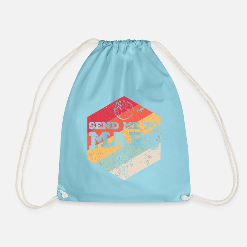 Send Me to Mars - Drawstring Bag - aqua