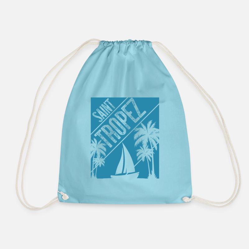 Saint Tropez Sailing Palms - Turnbeutel - Aqua