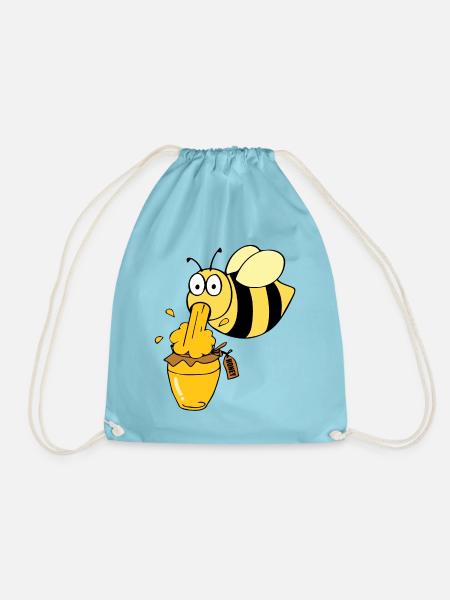 Honigtopf Honigdealer Hobbyimker Biene Bienenflüs - Turnbeutel - Aqua